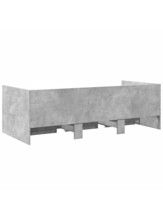 Vuodesohva laatikoilla ei patjaa betoninharmaa 90x200 cm