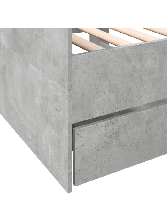 Vuodesohva laatikoilla ei patjaa betoninharmaa 90x200 cm