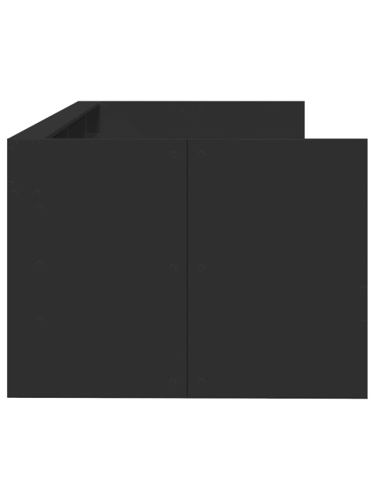 Vuodesohva laatikoilla ei patjaa musta 100x200 cm