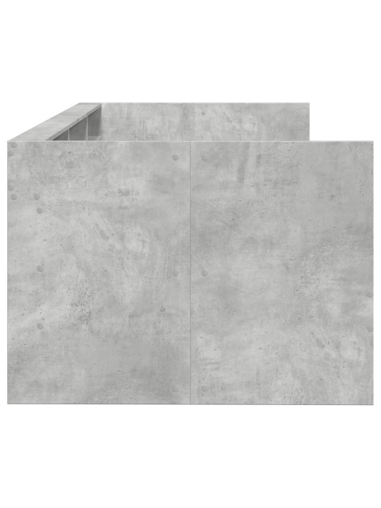 Vuodesohva laatikoilla ei patjaa betoninharmaa 100x200 cm