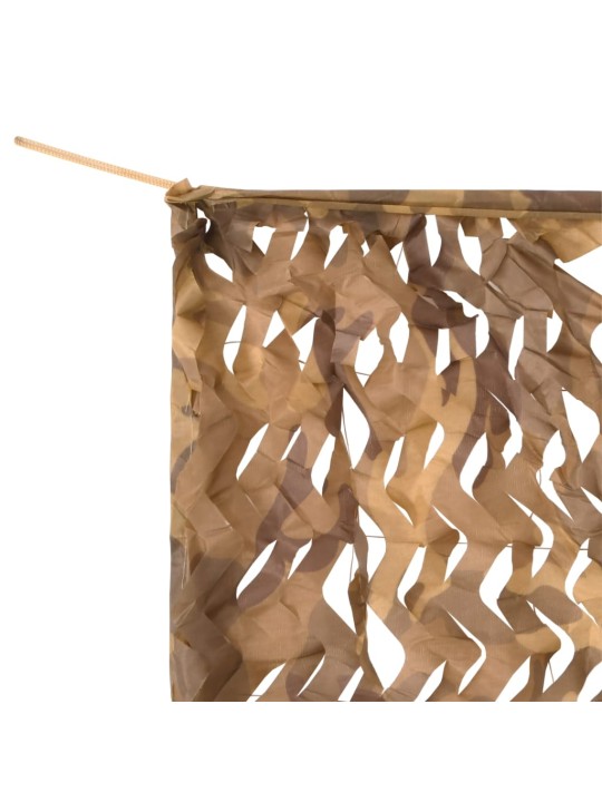 Naamiointiverkko säilytyspussilla 708x423 cm hiekkaa