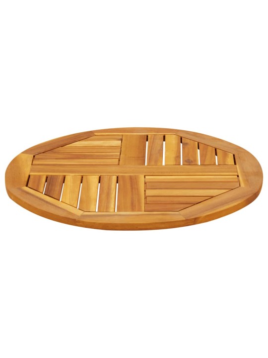 Pöytälevy ø60x2 cm pyöreä massiivipuu akaasia