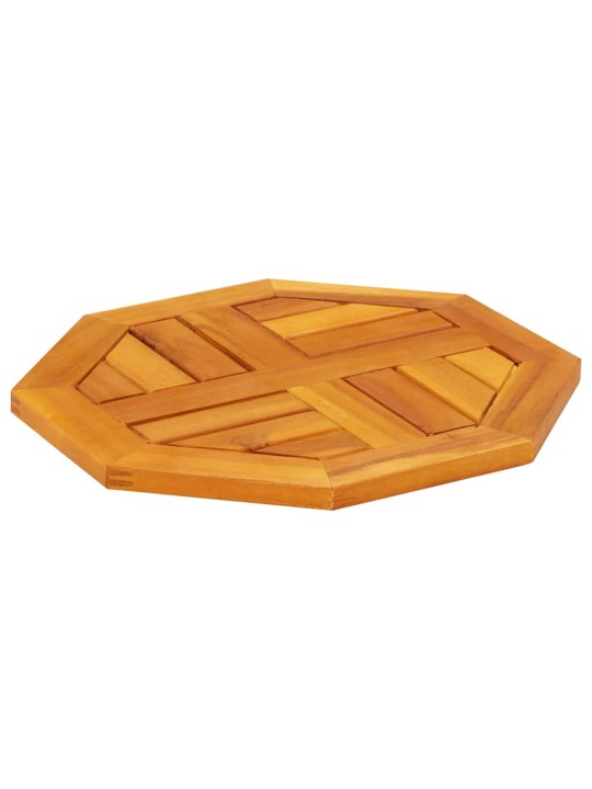 Pöytälevy 40x40x2 cm kahdeksankulmainen massiivipuu akaasia