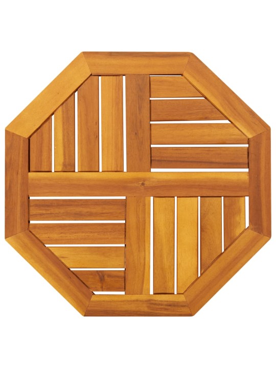 Pöytälevy 50x50x2 cm kahdeksankulmainen massiivipuu akaasia