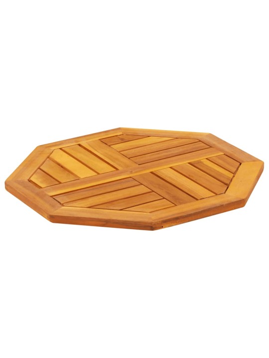Pöytälevy 50x50x2 cm kahdeksankulmainen massiivipuu akaasia
