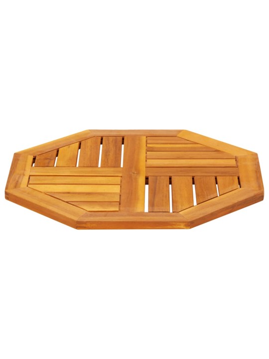 Pöytälevy 50x50x2 cm kahdeksankulmainen massiivipuu akaasia