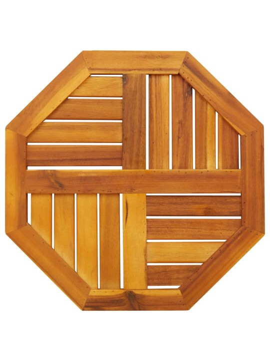 Pöytälevy 50x50x2 cm kahdeksankulmainen massiivipuu akaasia