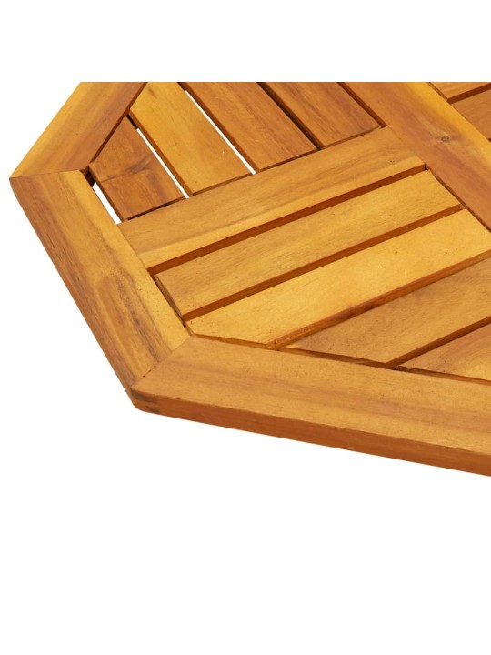 Pöytälevy 50x50x2 cm kahdeksankulmainen massiivipuu akaasia