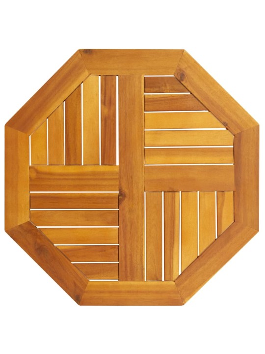 Pöytälevy 60x60x2 cm kahdeksankulmainen massiivipuu akaasia