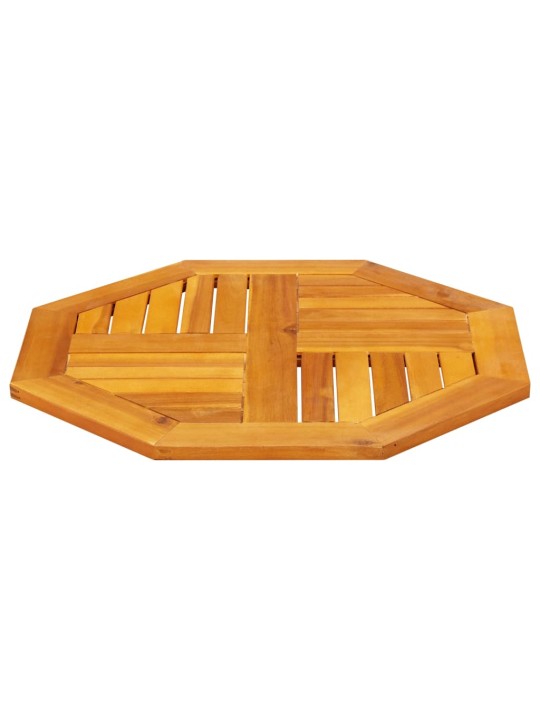 Pöytälevy 60x60x2 cm kahdeksankulmainen massiivipuu akaasia