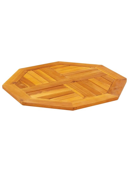 Pöytälevy 60x60x2 cm kahdeksankulmainen massiivipuu akaasia