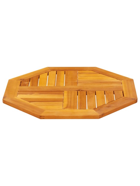 Pöytälevy 60x60x2 cm kahdeksankulmainen massiivipuu akaasia