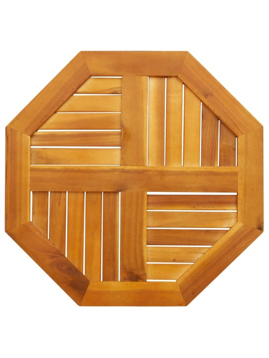 Pöytälevy 60x60x2 cm kahdeksankulmainen massiivipuu akaasia
