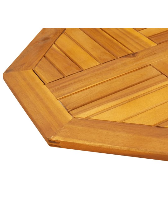 Pöytälevy 60x60x2 cm kahdeksankulmainen massiivipuu akaasia