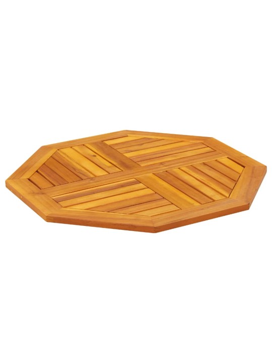 Pöytälevy 70x70x2 cm kahdeksankulmainen massiivipuu akaasia