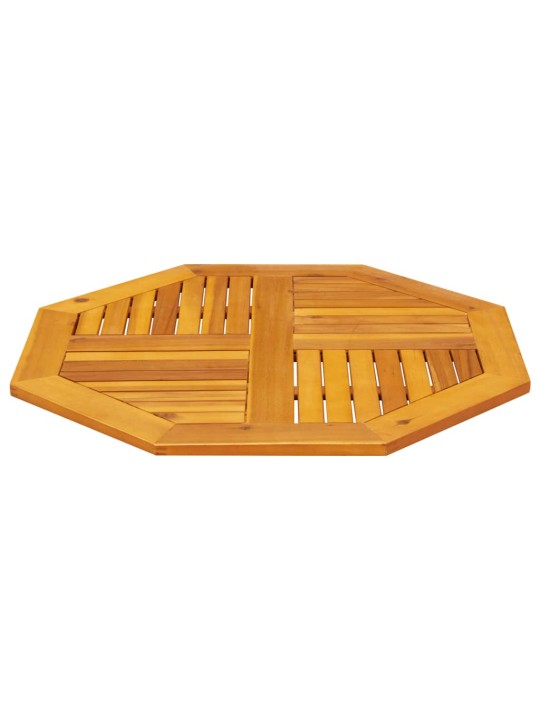 Pöytälevy 80x80x2,2 cm kahdeksankulmainen massiivipuu akaasia