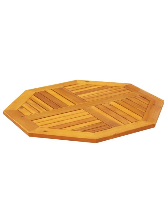 Pöytälevy 80x80x2,2 cm kahdeksankulmainen massiivipuu akaasia