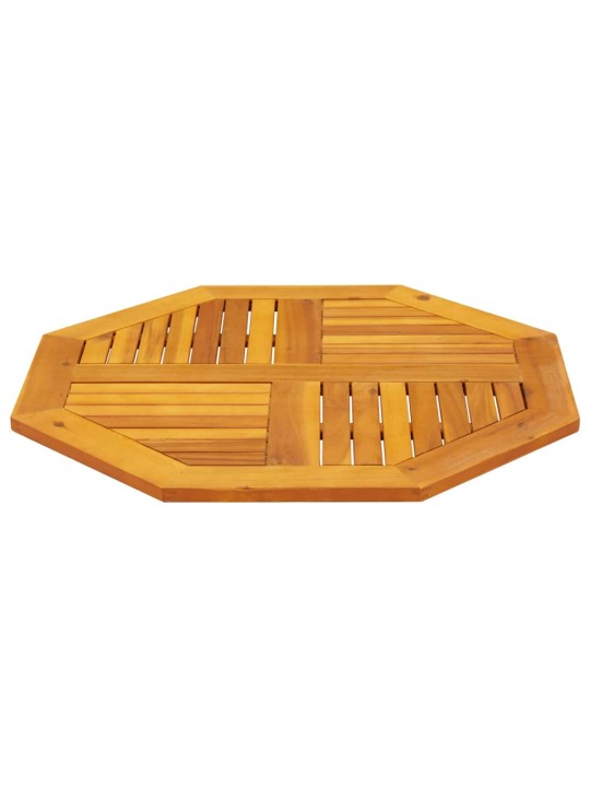 Pöytälevy 80x80x2,2 cm kahdeksankulmainen massiivipuu akaasia