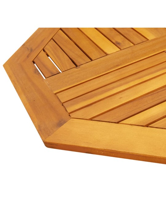 Pöytälevy 80x80x2,2 cm kahdeksankulmainen massiivipuu akaasia