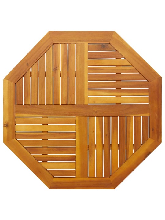 Pöytälevy 90x90x2,2 cm kahdeksankulmainen massiivipuu akaasia