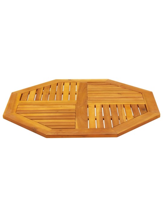 Pöytälevy 90x90x2,2 cm kahdeksankulmainen massiivipuu akaasia