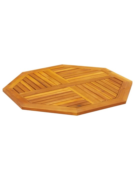Pöytälevy 90x90x2,2 cm kahdeksankulmainen massiivipuu akaasia