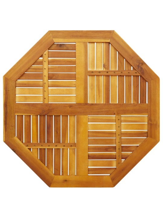Pöytälevy 90x90x2,2 cm kahdeksankulmainen massiivipuu akaasia