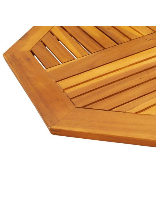 Pöytälevy 90x90x2,2 cm kahdeksankulmainen massiivipuu akaasia