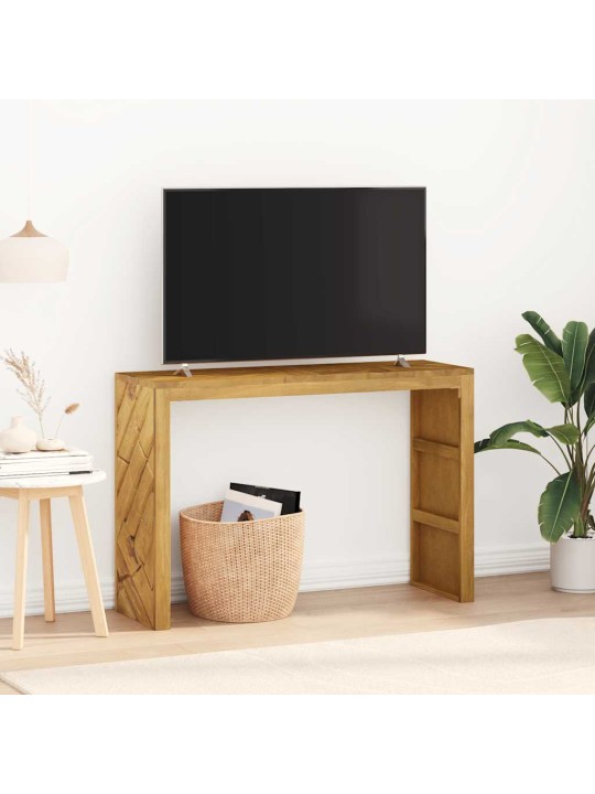 Konsolipöytä 110x35x75 cm massiivipuuta tiikiä