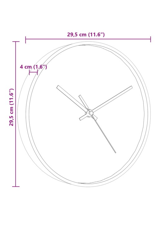 Seinäkello kulta ja sininen Ø29,5 cm polystyreeni ja lasi