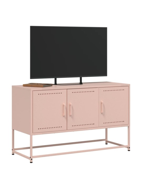 TV-taso pinkki 100,5x39x60,5 cm teräs