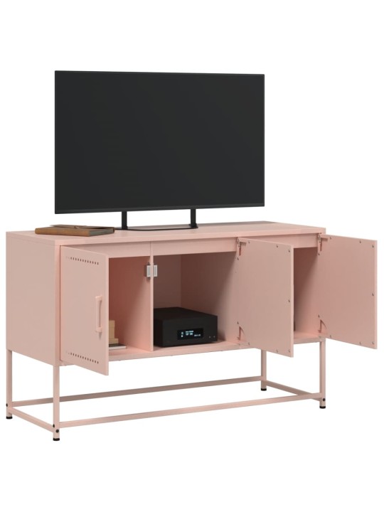 TV-taso pinkki 100,5x39x60,5 cm teräs