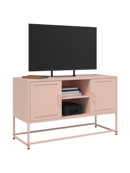 TV-taso pinkki 100,5x39x60,5 cm teräs