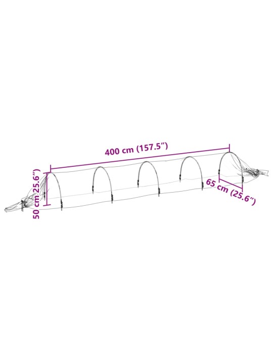 Verkkotunneli 1,5x5 m lasikuitu ja PP