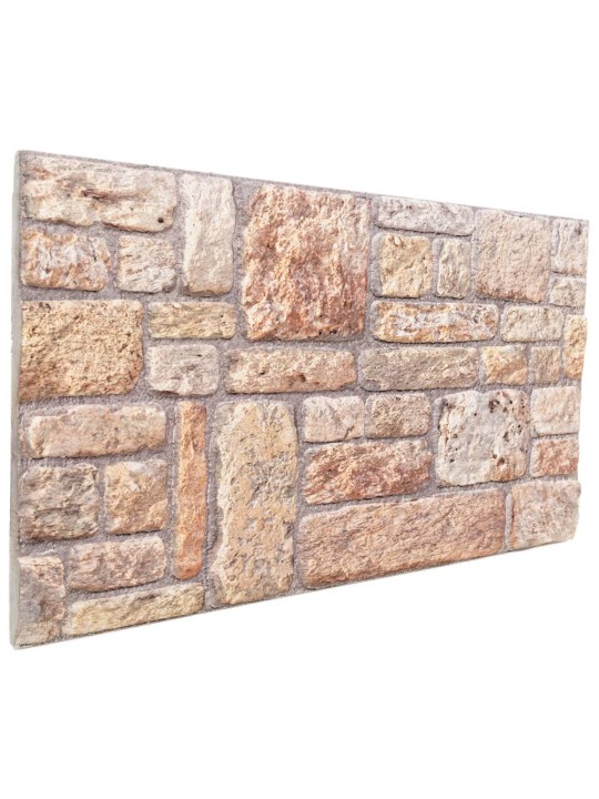 3D-seinäpaneelit 10 kpl ruskea 100x50 cm EPS