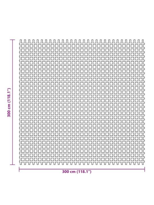 Telttamatto sininen 3x3 m