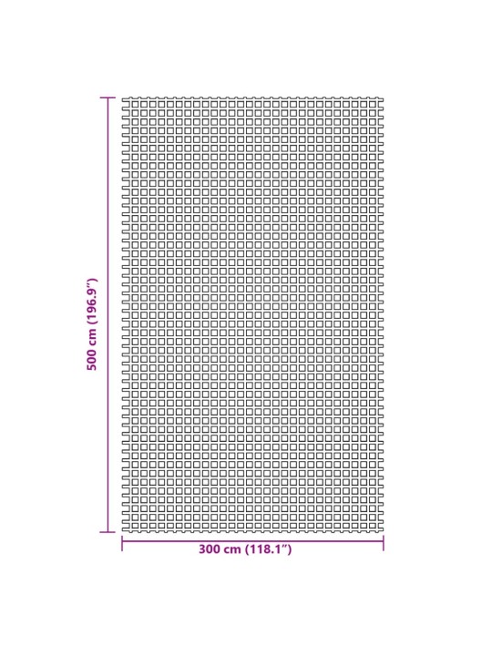 Retkeilymatto vihreä 5x3 m