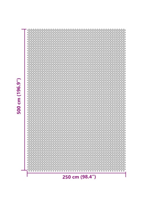 Retkeilymatto vaaleanharmaa 5x2,5 m