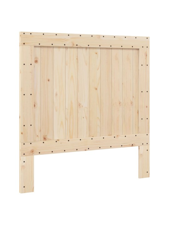 Sängynrunko sängynpäädyllä harmaa 100x200 cm täysi mänty