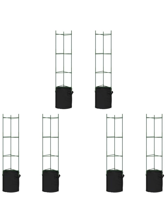 Tomaattihäkki kasvipussilla 6 kpl 154 cm teräs ja PP