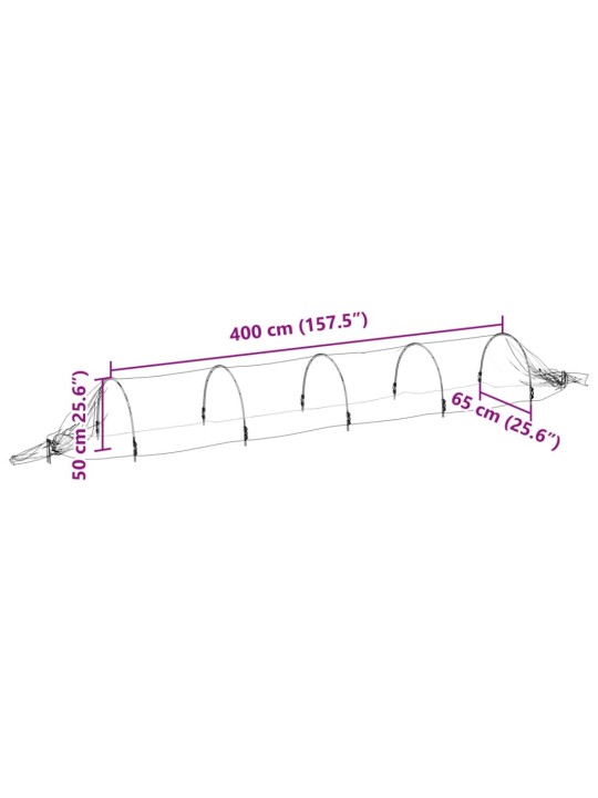 Verkkotunnelit 4 kpl 1,5x5 m lasikuitu ja PP