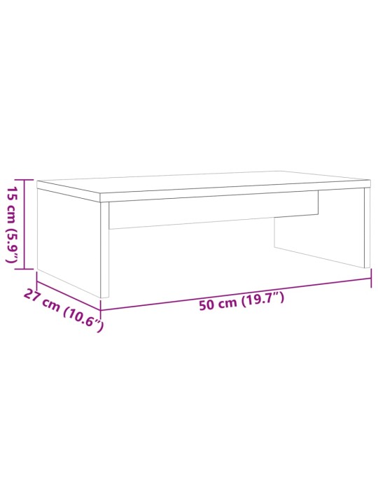 Näyttökoroke vahanruskea 50x27x15 cm täysi mänty