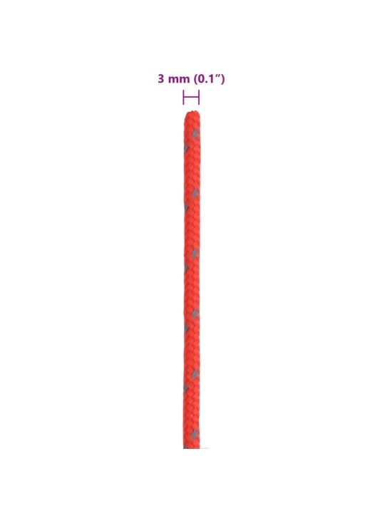 Heijastava teltan kiinnitysköysi kiristimillä 50 m 3 mm