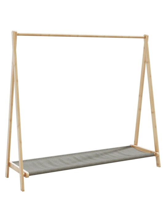 Vaateteline hyllyillä 106x34x102 cm bambu
