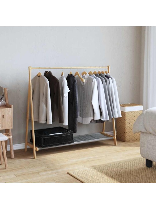 Vaateteline hyllyillä 106x34x102 cm bambu