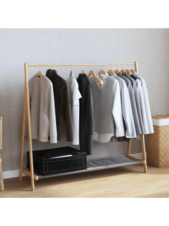 Vaateteline hyllyillä 106x34x102 cm bambu
