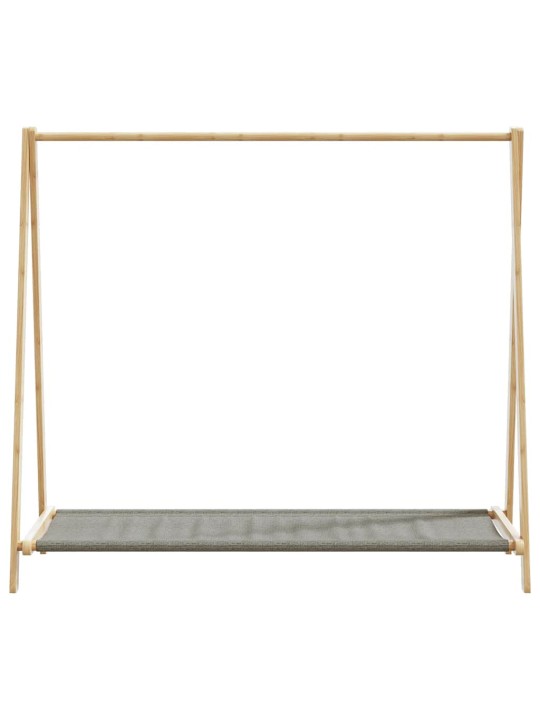 Vaateteline hyllyillä 106x34x102 cm bambu