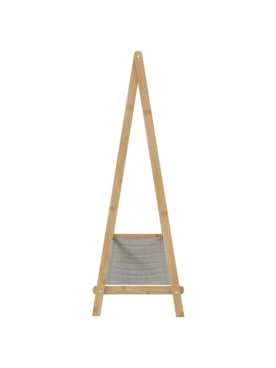Vaateteline hyllyillä 106x34x102 cm bambu