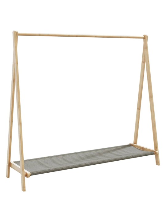 Vaateteline hyllyillä 106x34x102 cm bambu