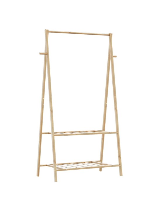 Vaateteline hyllyillä 96x45,5x150,5 cm bambu